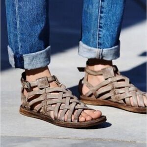 A.S. 98 Women's Strappy Sandals - Sze 36. Color:  Khaki